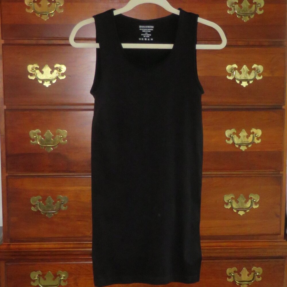 NWOT Zenana Outfitters Black Sleeveless Tunic Mini Dress Size L / XL NT-6669AB